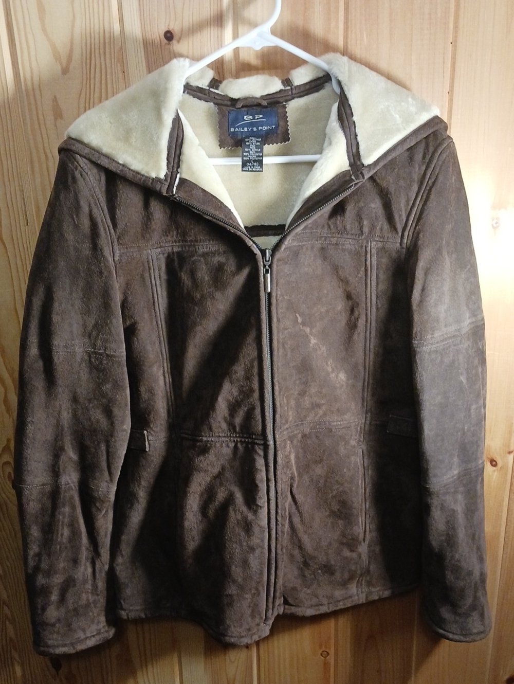 Bailey's Point BP Hooded and Lined Suede Jacket
